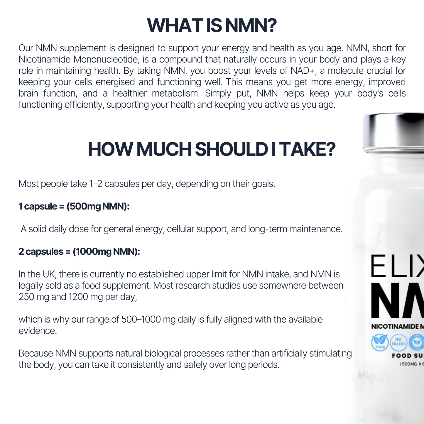 Pure NMN | 500mg Capsules