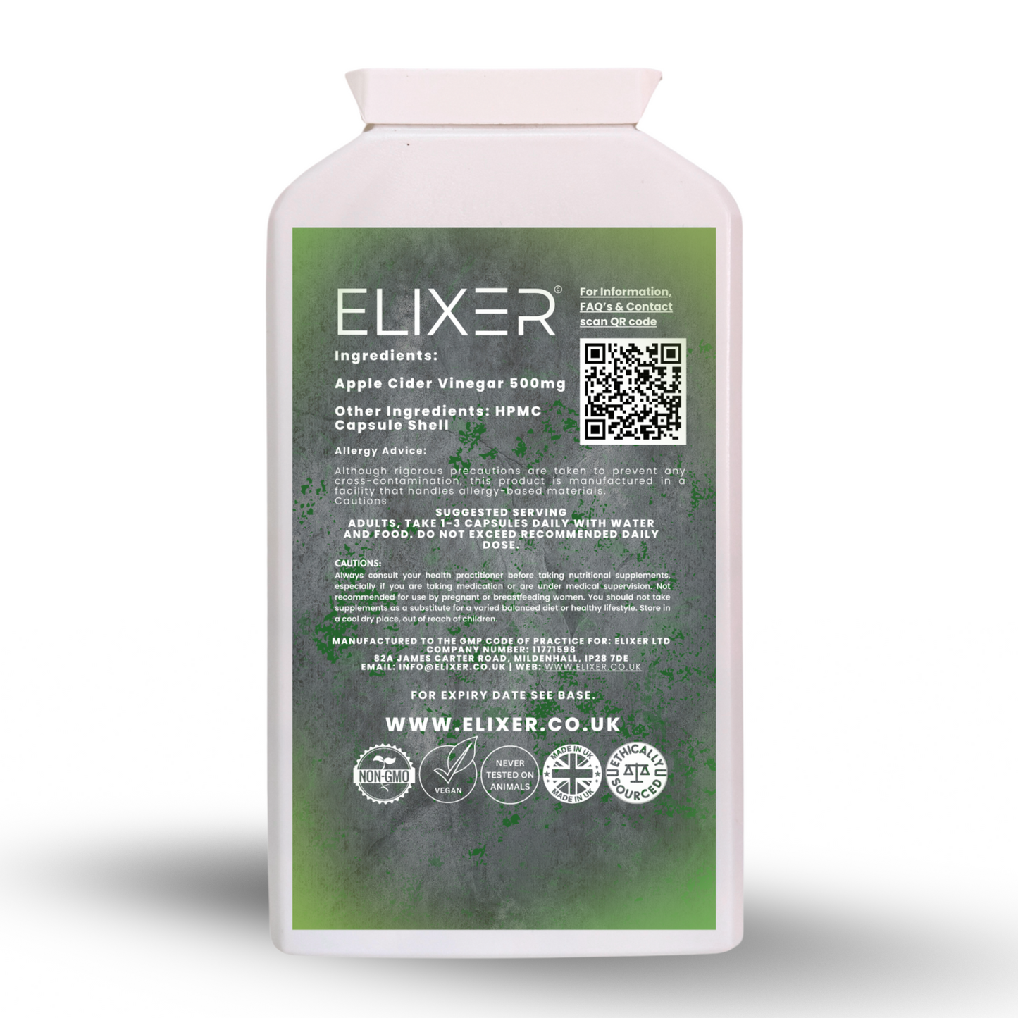 Elixer Apple Cider Vinegar 500mg
