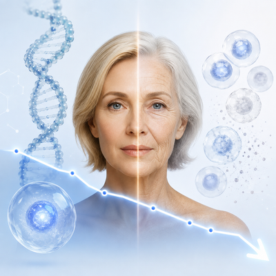 By age 50, NAD+ levels can fall by ~50%.