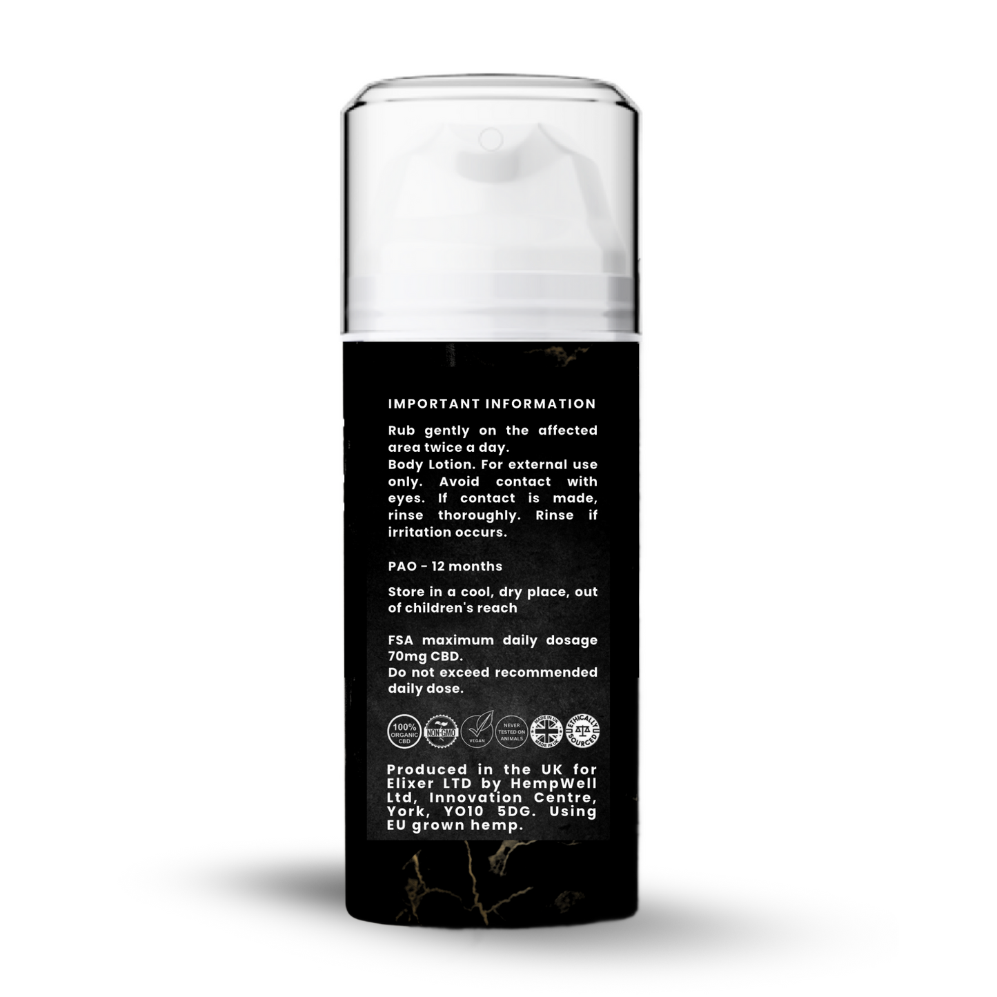 Elixer Maximum Recovery Pain Relief Cream CBD 500mg 100 ML